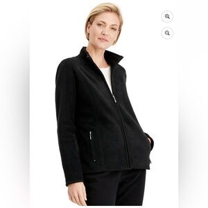 Karen Scott Sport Black Zip Fleece, Women’s Size XL
